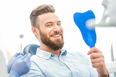 patient having dental checkup 