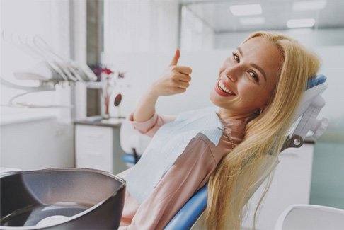 a patient receiving preventive dental care