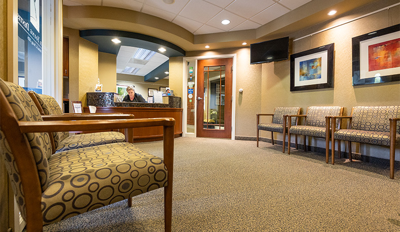 Dental office waiting room