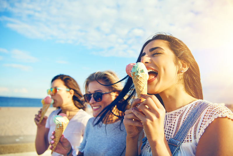 patients eating ice cream after getting cavities filled