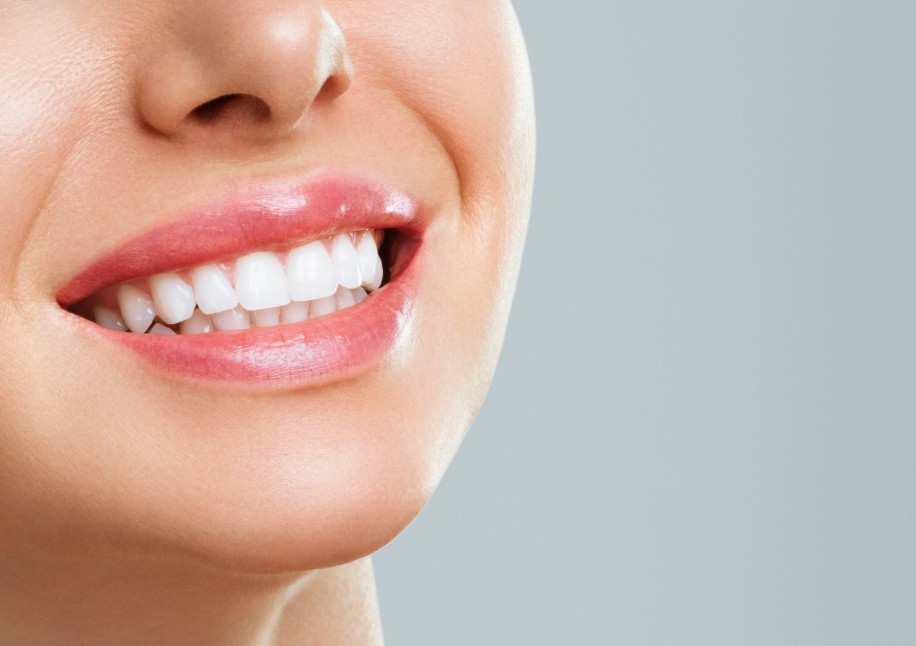 Close up of woman's smile